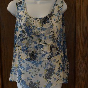 Doncaster Collection Sheer White Sleeveless Top